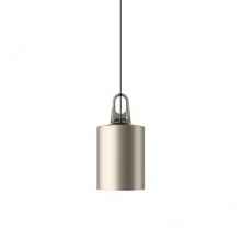 JIM_Cylinder lampa wisząca szampańska/szara 1x25W LED E27